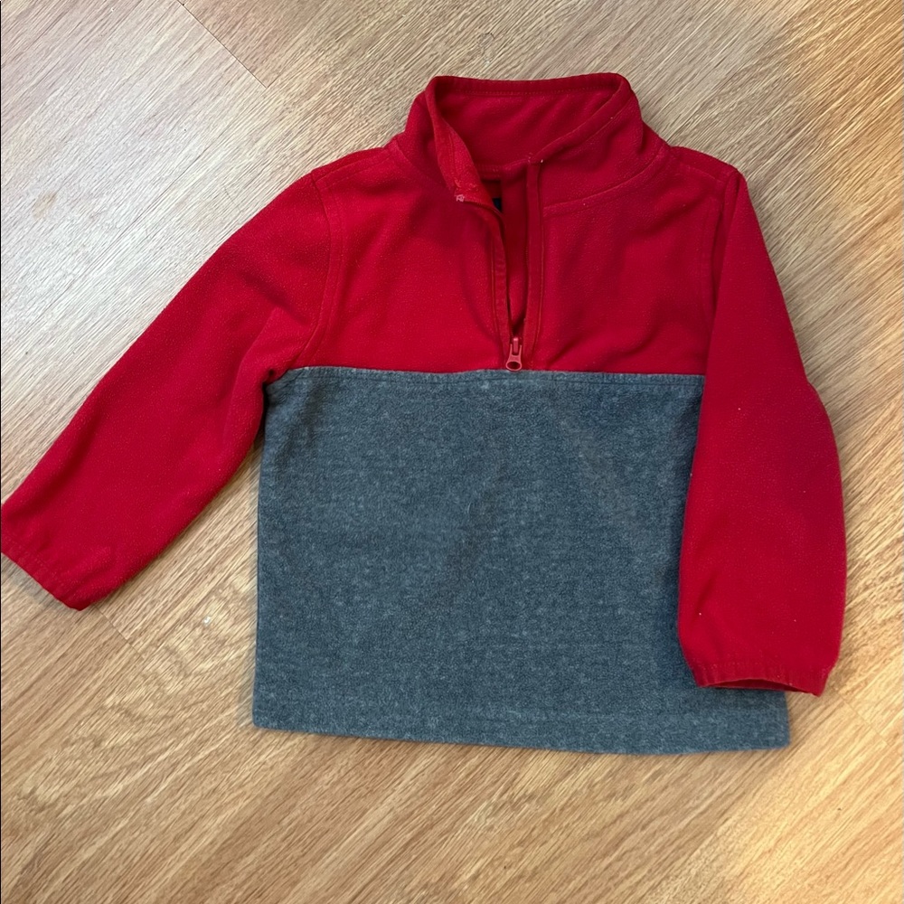Oshkosh Red/Grey half zip 18 months